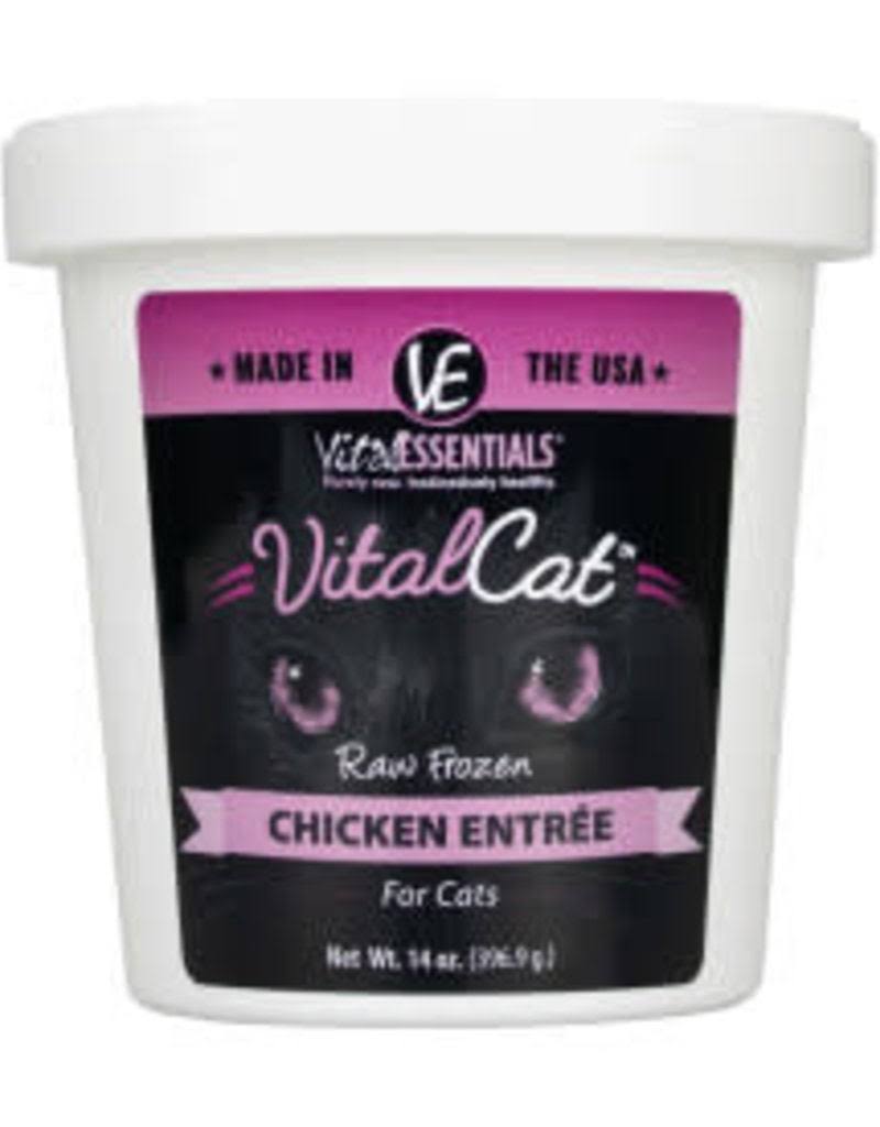 Vital Essentials Frozen Raw Chicken Cat Food 14oz Tub