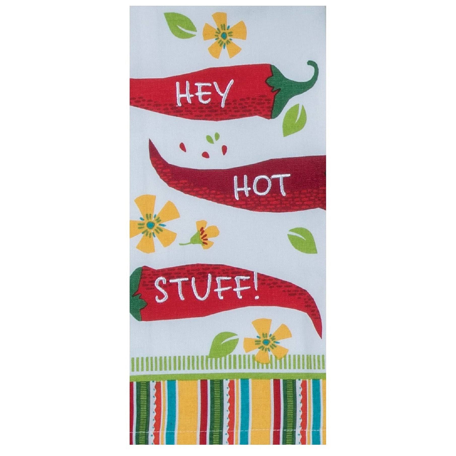 Kay Dee Designs Dish Towel Red & Green 'Hey Hot Stuff' Tea Towel - Set of Two 18X28