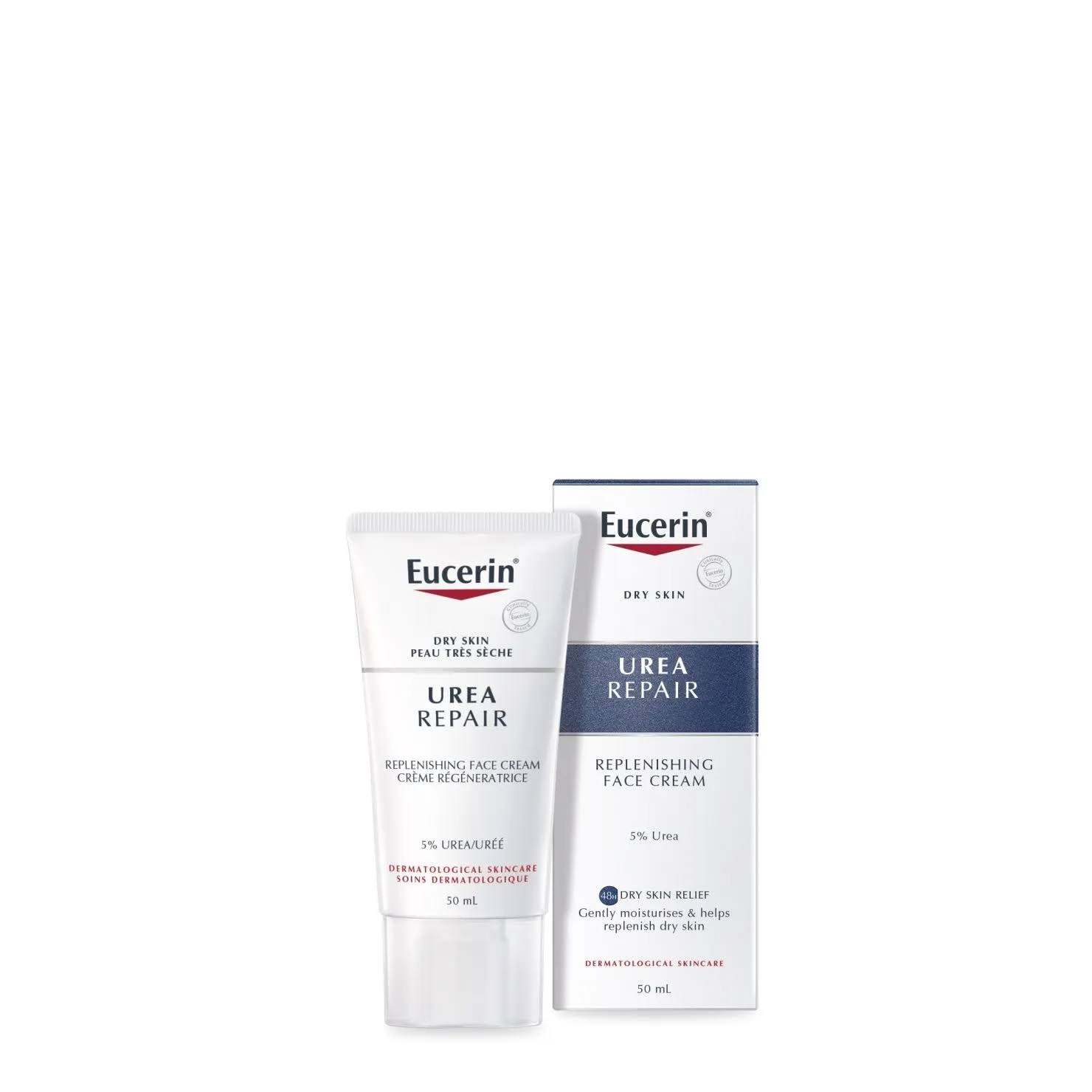 Eucerin Dry Skin Replenishing Face Cream - 5 Percent Urea with Lactate, 50ml