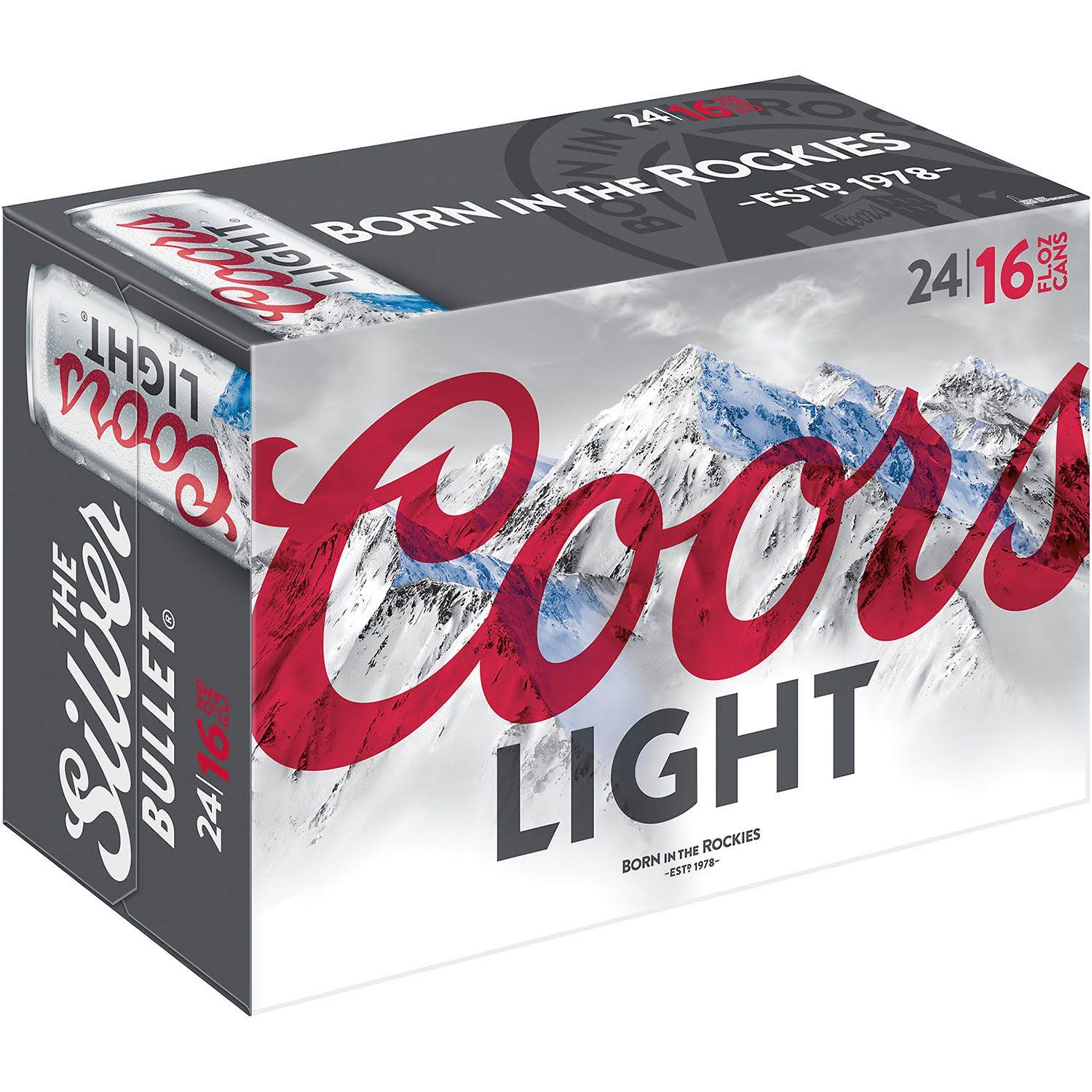 Coors Light Beer - 24 x 16oz Pack