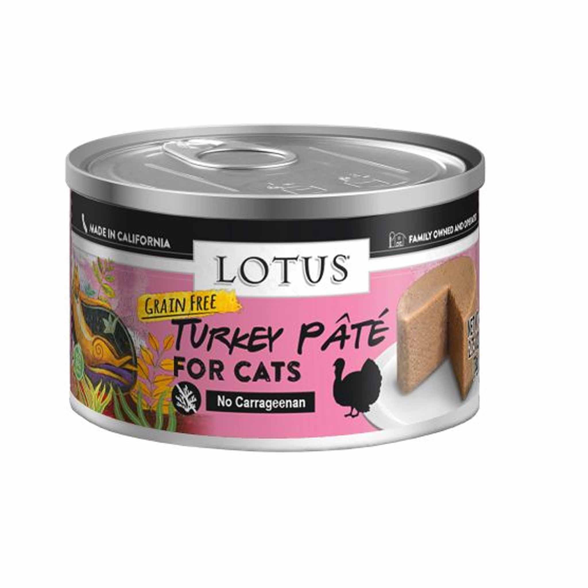 Lotus Grain-Free Canned Cat Food - Turkey Pate, 2.75oz