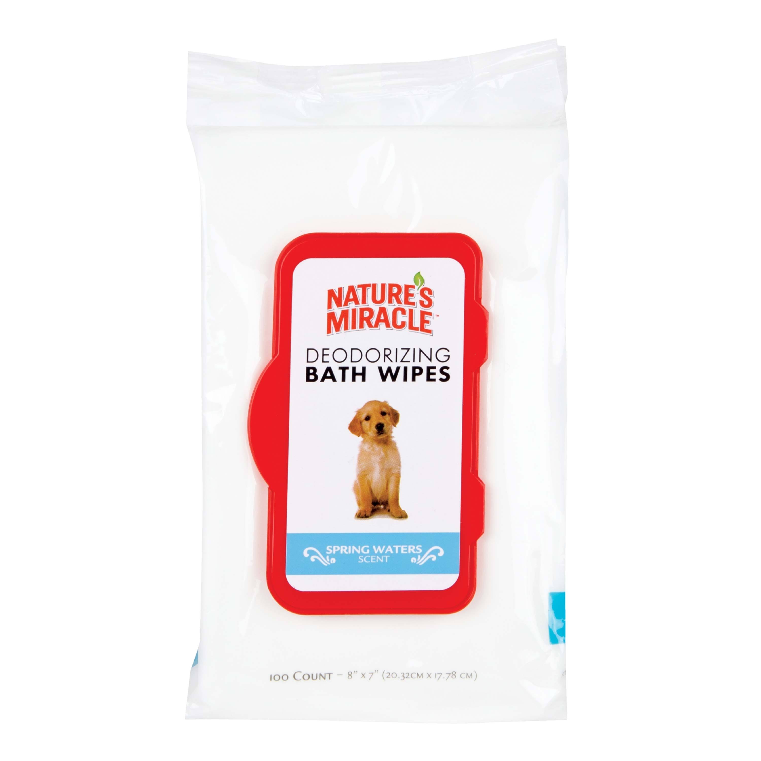 Nature's Miracle Deodorizing Spring Waters Dog Bath Wipes
