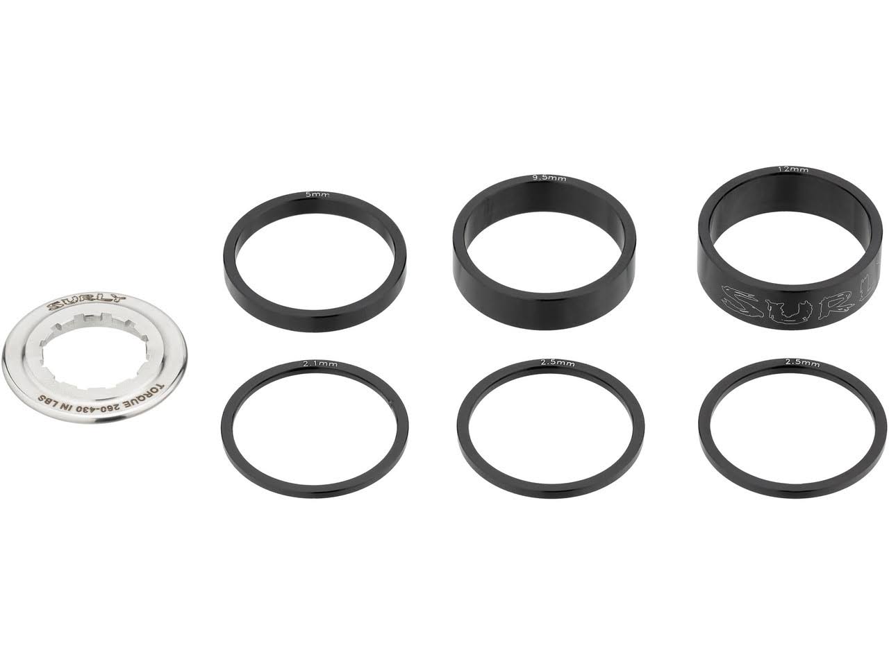Surly Single-Speed Spacer Kit - Black, One Size