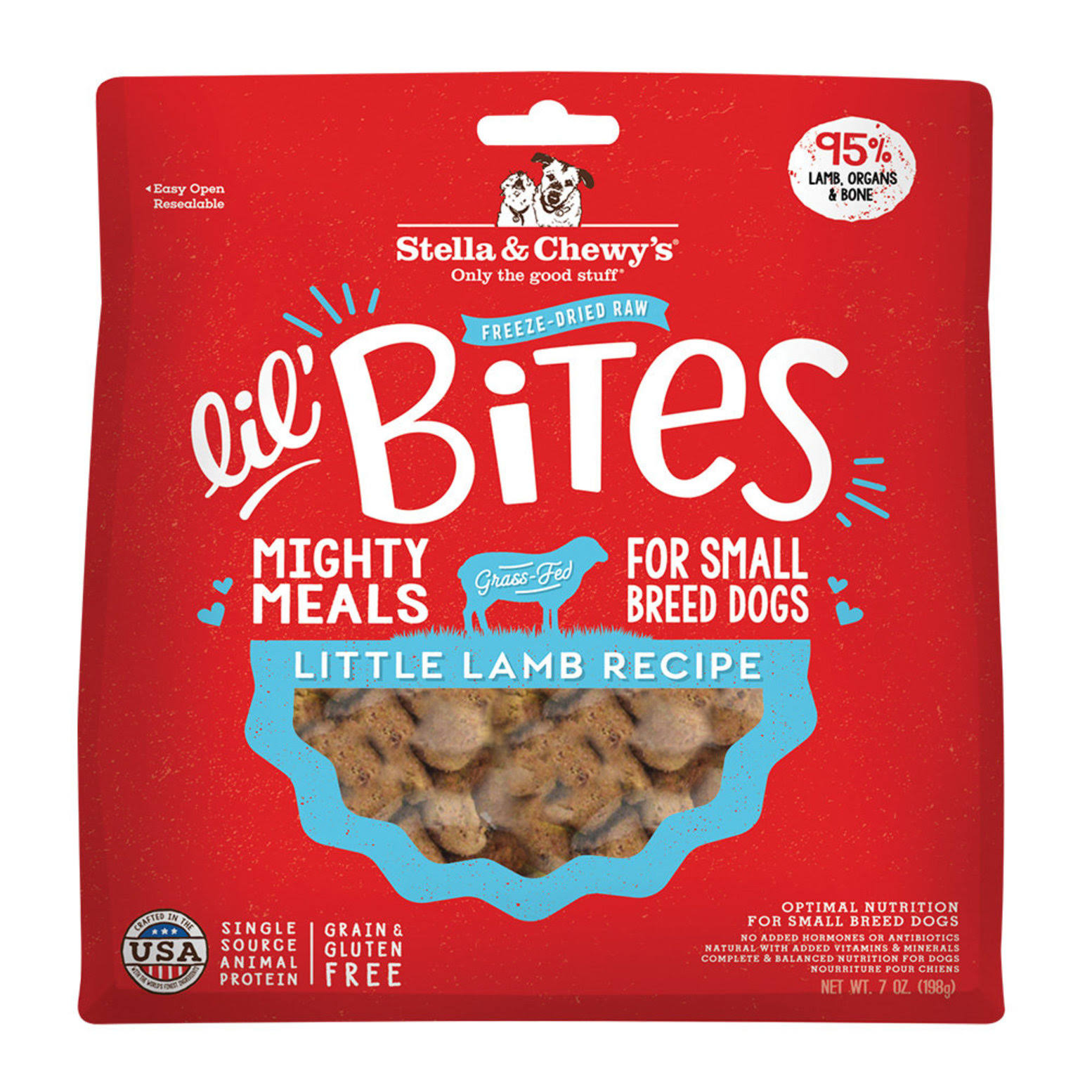 Stella & Chewy's - Lil' Bites Little Lamb Recipe Small Breed Freeze-Dried Raw Dog Food 198g (7oz)
