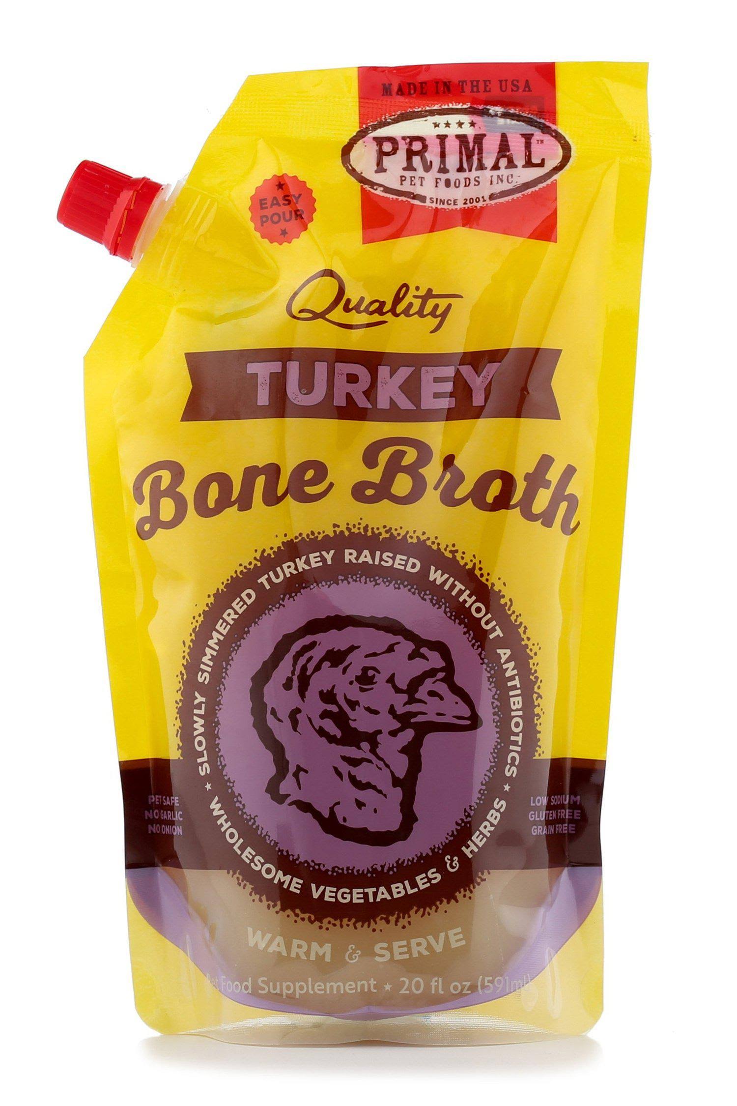 Primal Turkey Frozen Bone Broth, 20-oz