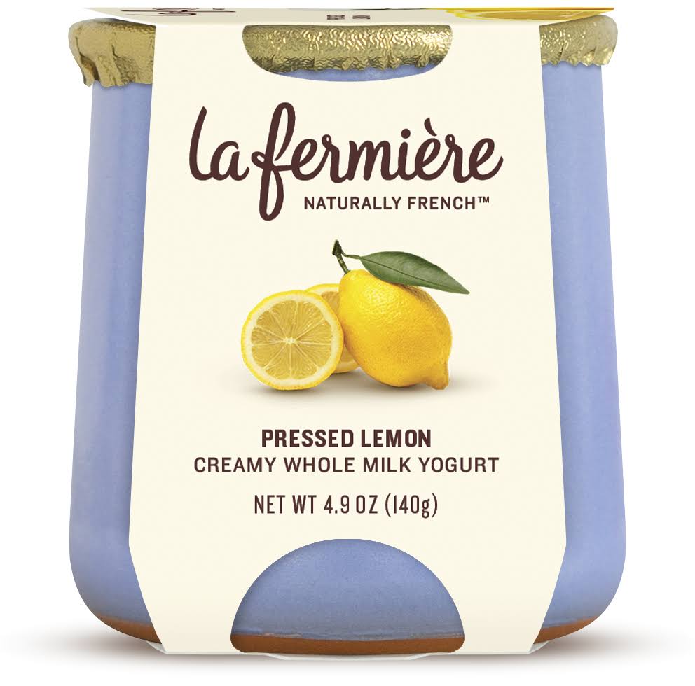 La Fermiere Yogurt, Creamy Whole Milk, Pressed Lemon - 4.9 oz