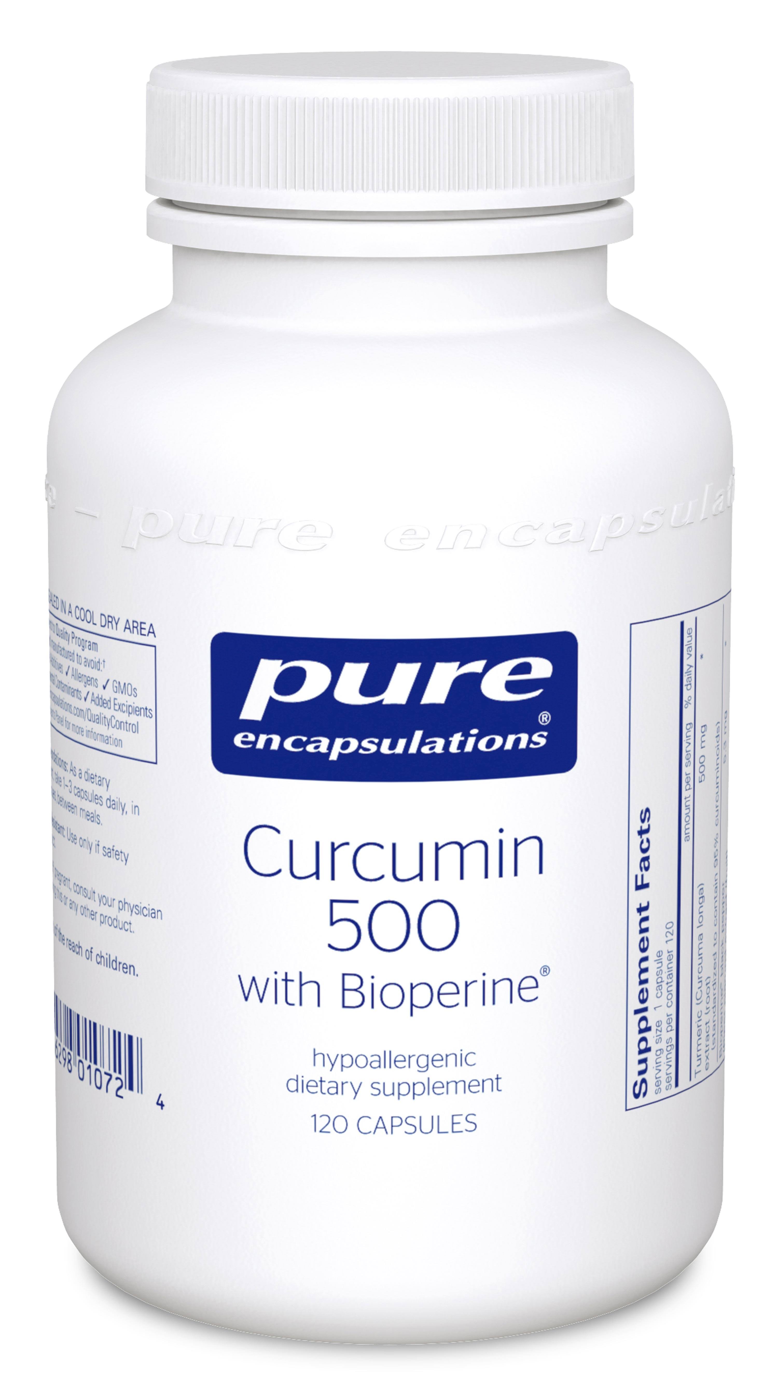 Pure Encapsulations Curcumin 500 with Bioperine - 120ct