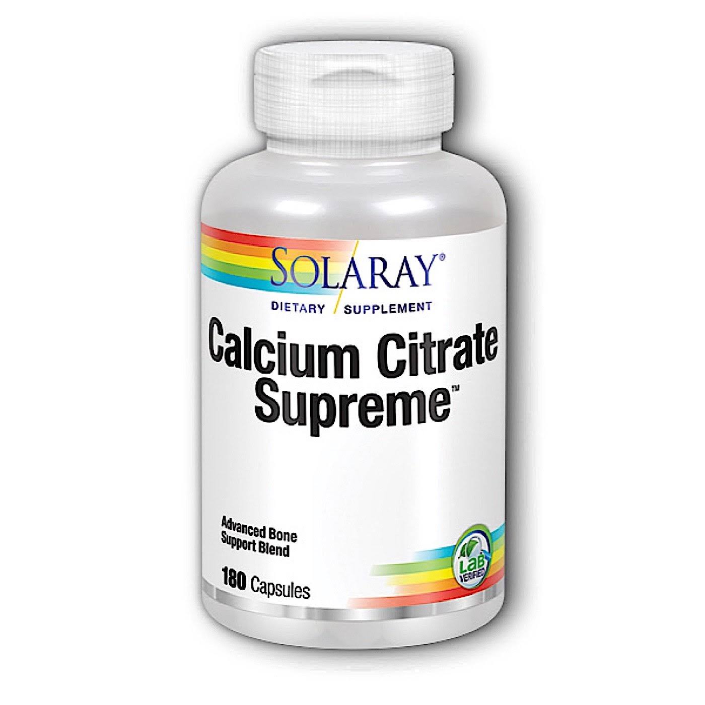 Solaray Calcium Citrate Supreme - 180 Capsules