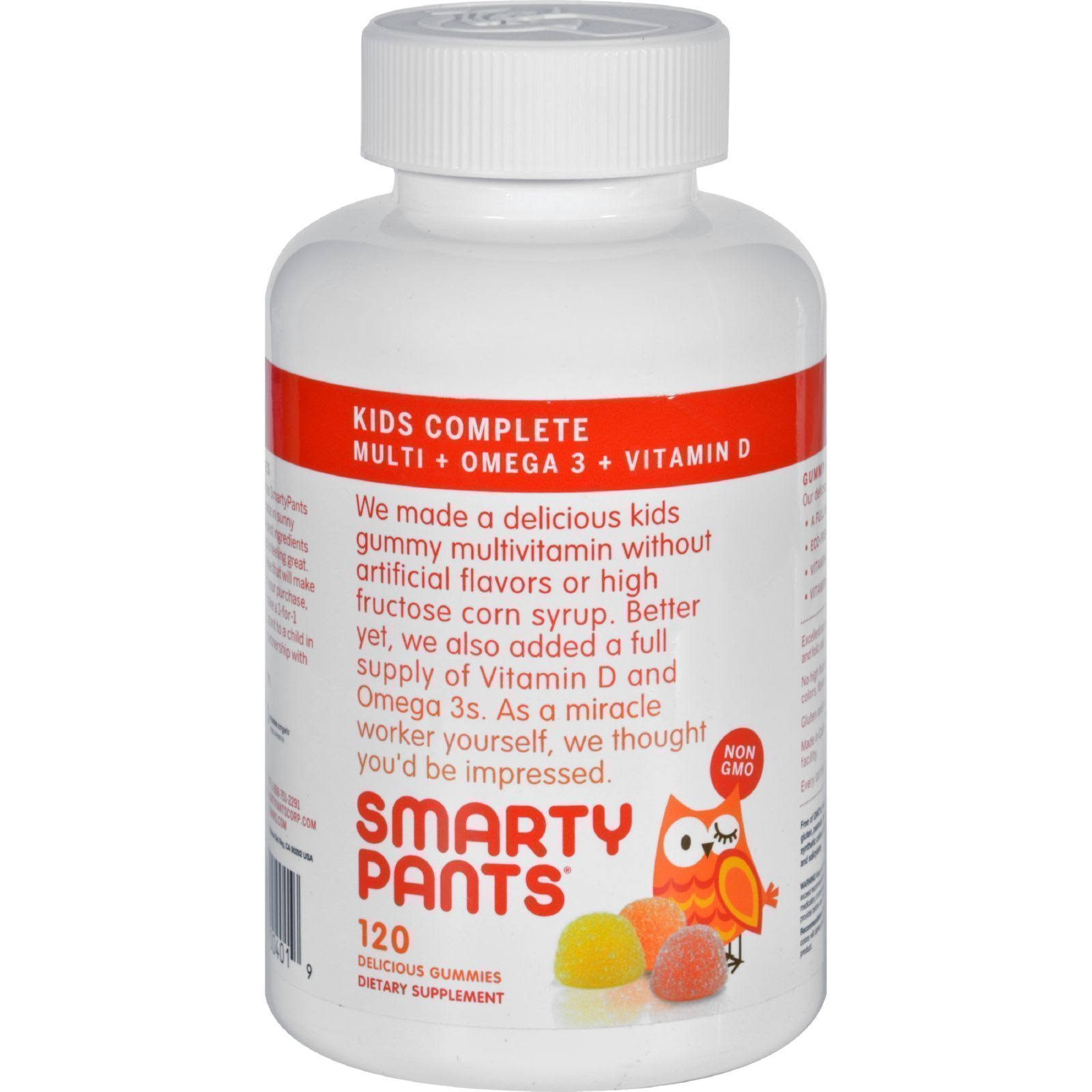 Smartypants Kids Complete Gummy Vitamins - with Omega 3, Fish Oil and Vitamin D, 120 Count