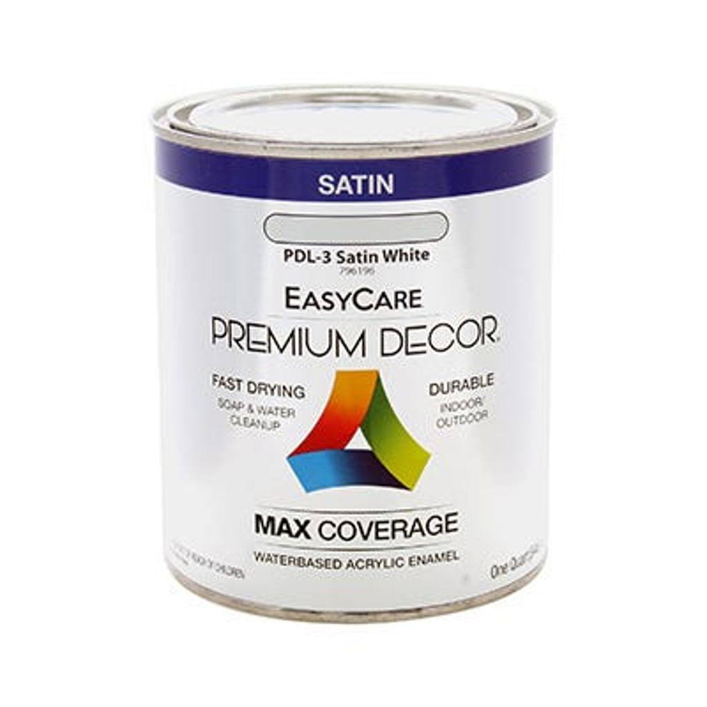 True Value Premium Decor Waterbased Acrylic Enamel - 1 qt, Satin White