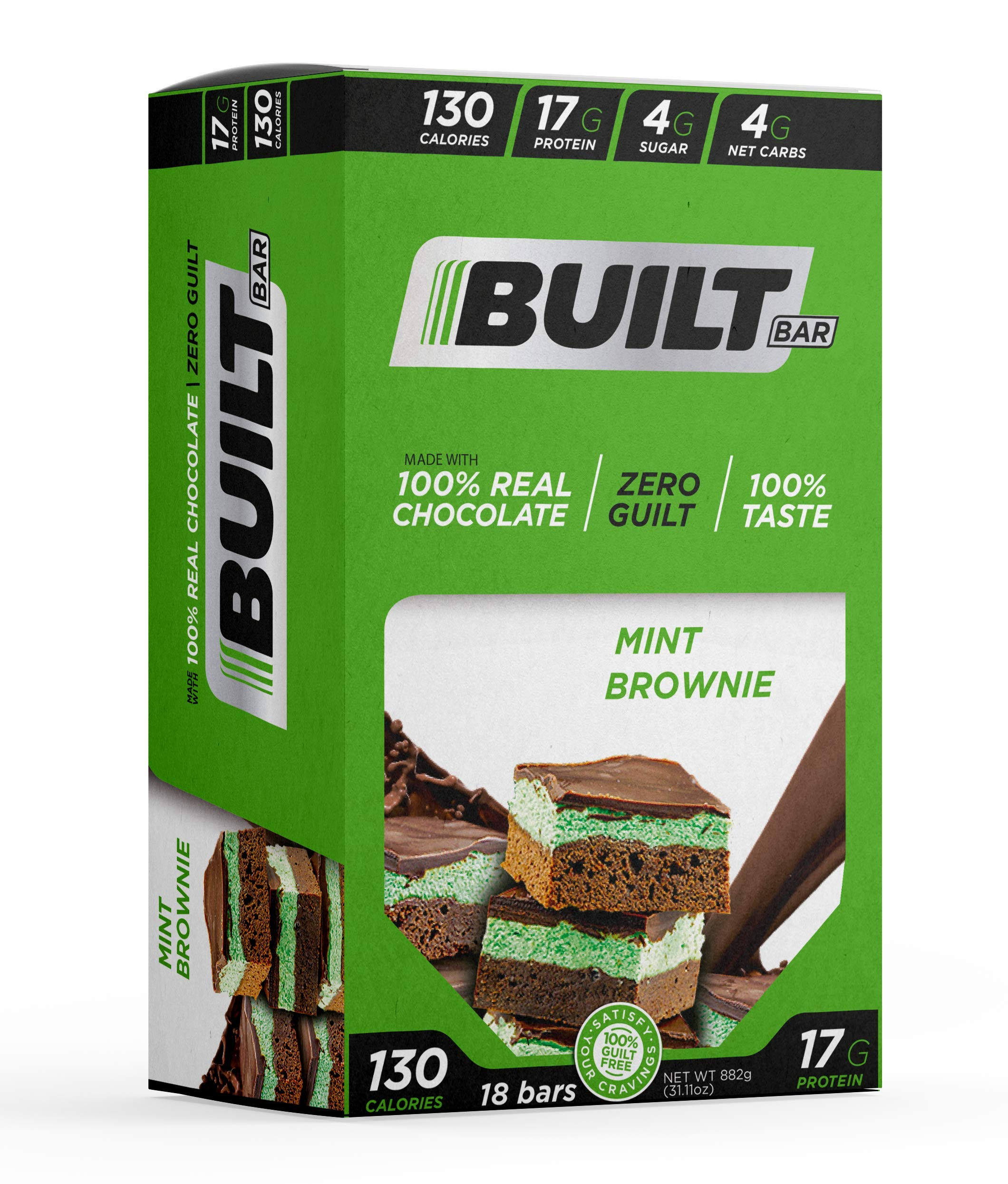 Built High Protein Bar - Mint Brownie, 18 Bars