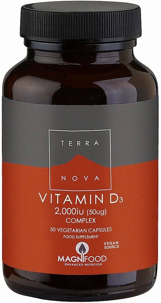 Terra Nova Vitamin D3 2000iu Complex Dietary Supplement - 50 Capsules