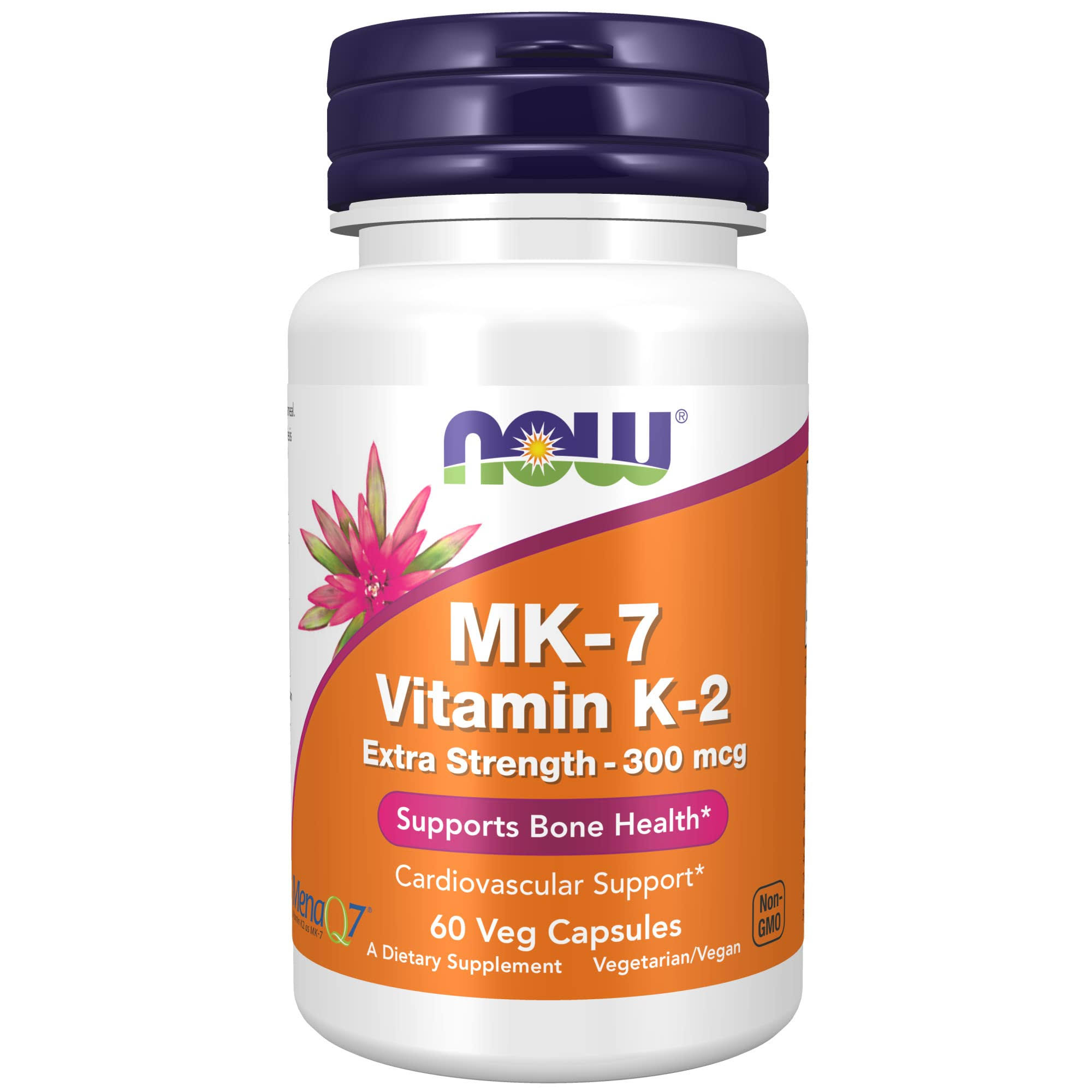 NOW Foods, MK-7 Vitamin K-2, Extra Strength, 300 mcg, 60 Veg Capsules