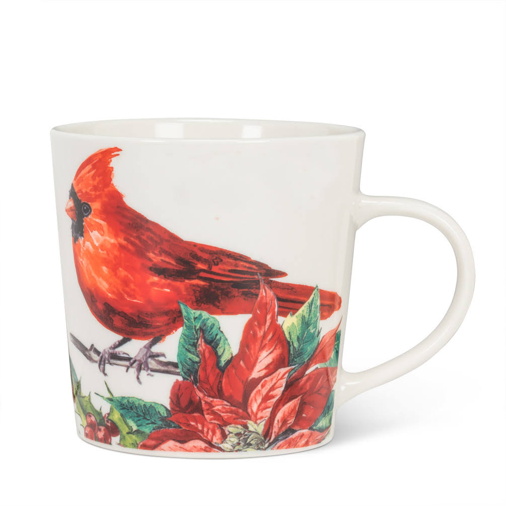 Cardinal & Poinsettia Mug