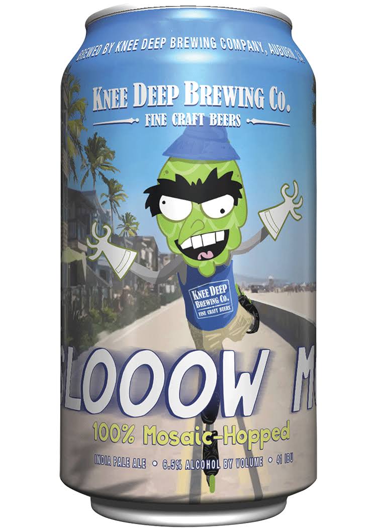 Knee Deep Brewing Co. Beer, India Pale Ale, Slooow Mo, 100% Mosaic-Hopped, 6 Pack - 6 pack, 12 oz cans