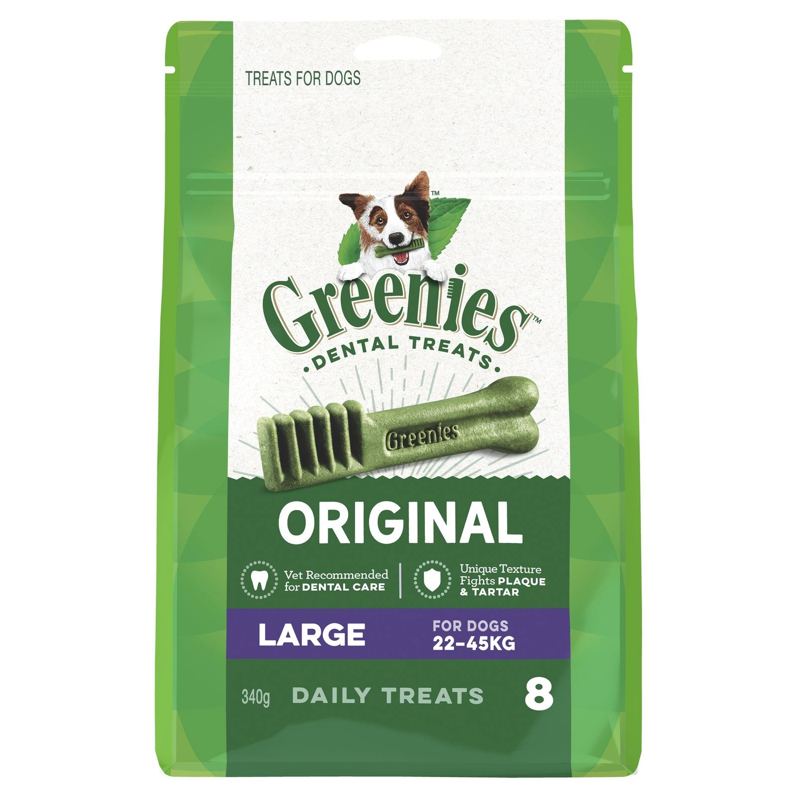 Greenies Dental Dog Treats - 340g, 8 Daily Treats