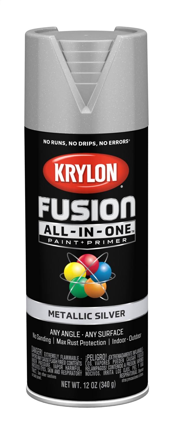 Krylon Silver Fusion All-in-One Metallic Spray Paint & Primer
