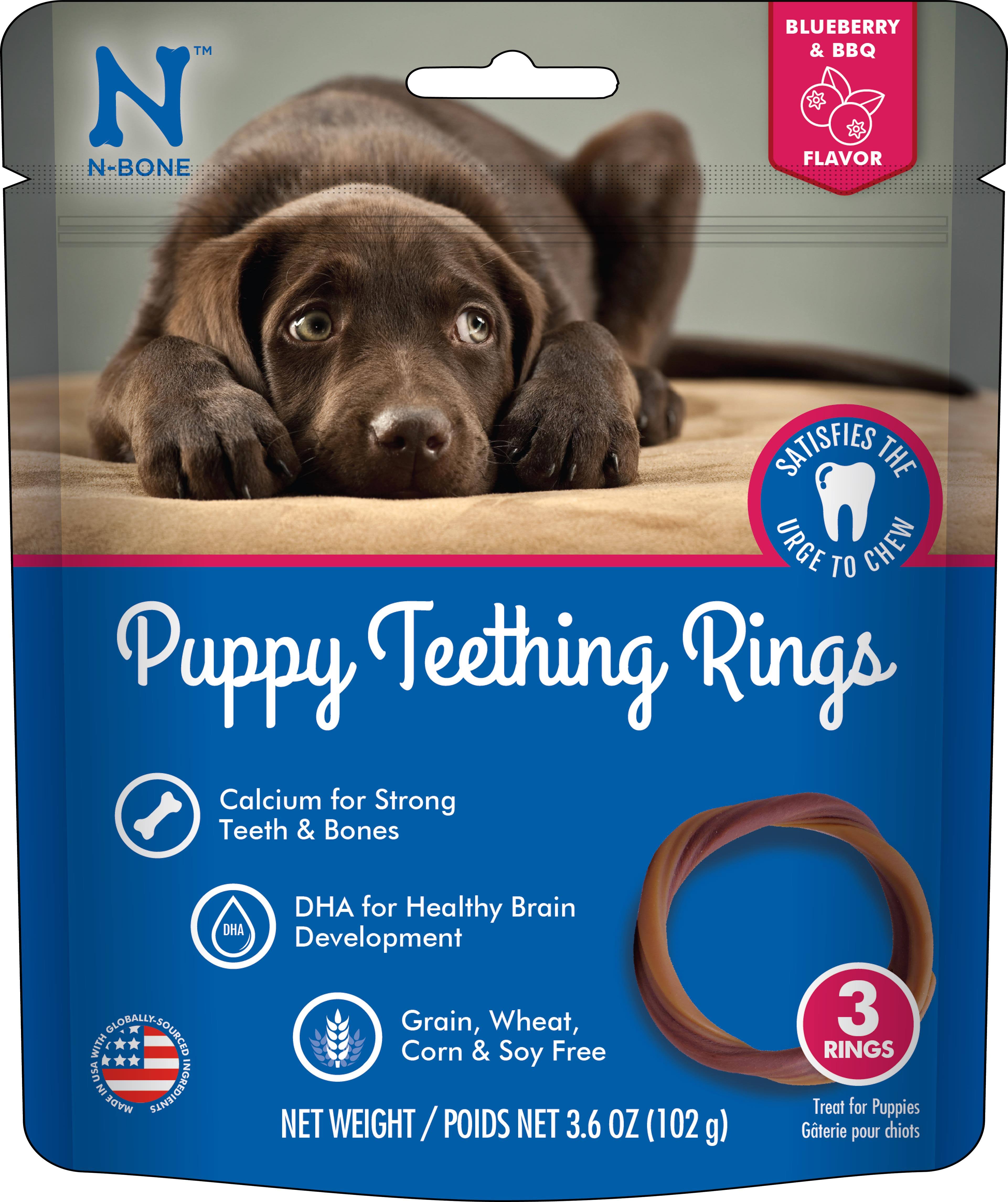 N-Bone Puppy Teething Ring Blueberry Flavor (3 Count )