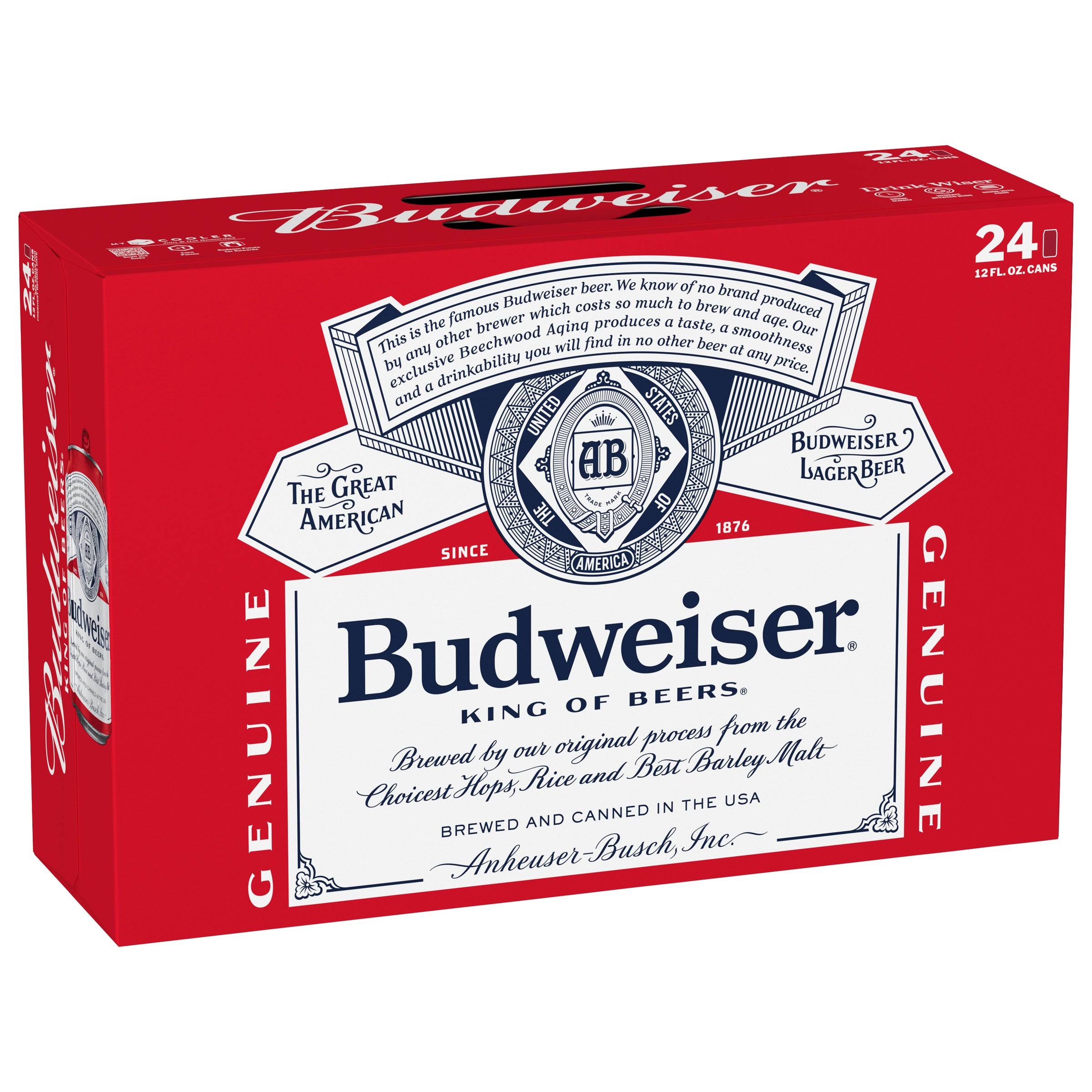 Budweiser Beer, Lager, Chicago Cubs - 24 pack, 12 fl oz cans