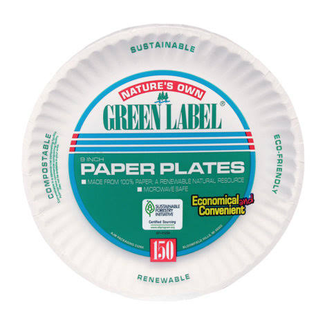 White Paper Plates - 8 Pack