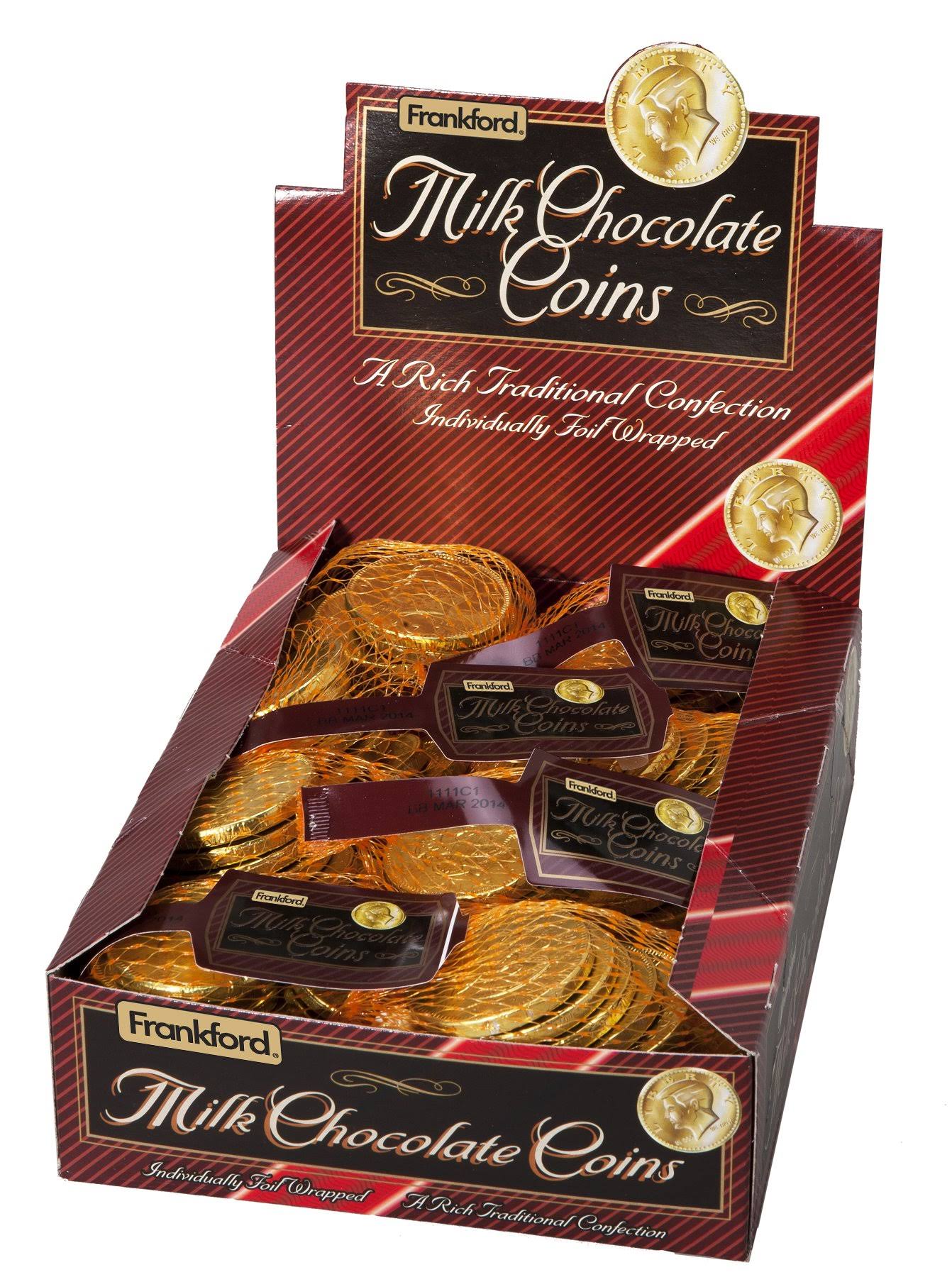 Frankford Candy Company Milk Chocolate Gold Coins Mesh Bag, Milk Choco