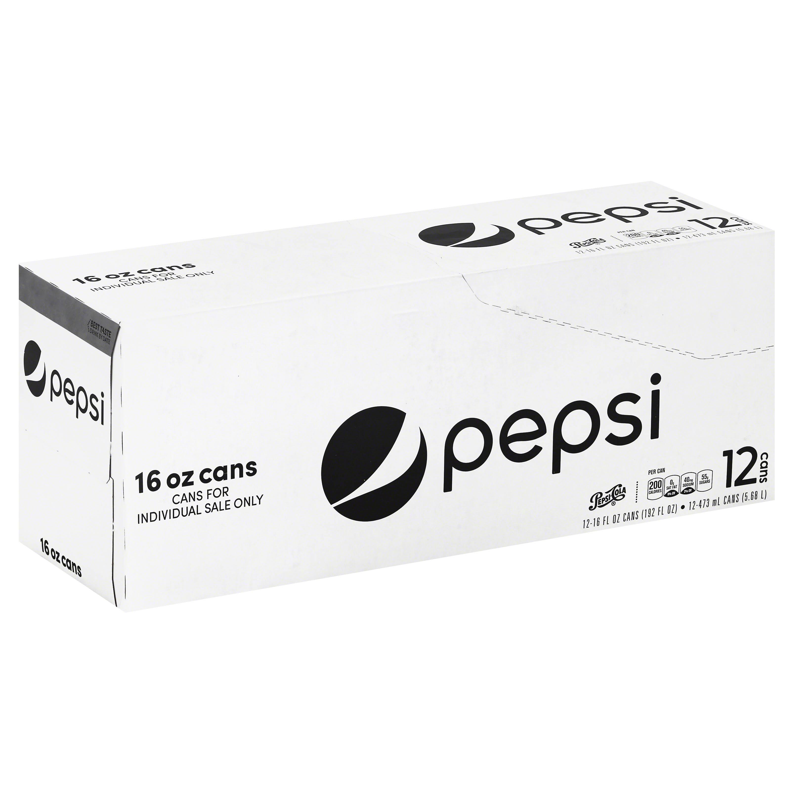 Pepsi Cola, 12 Pack - 12 pack, 16 fl oz cans