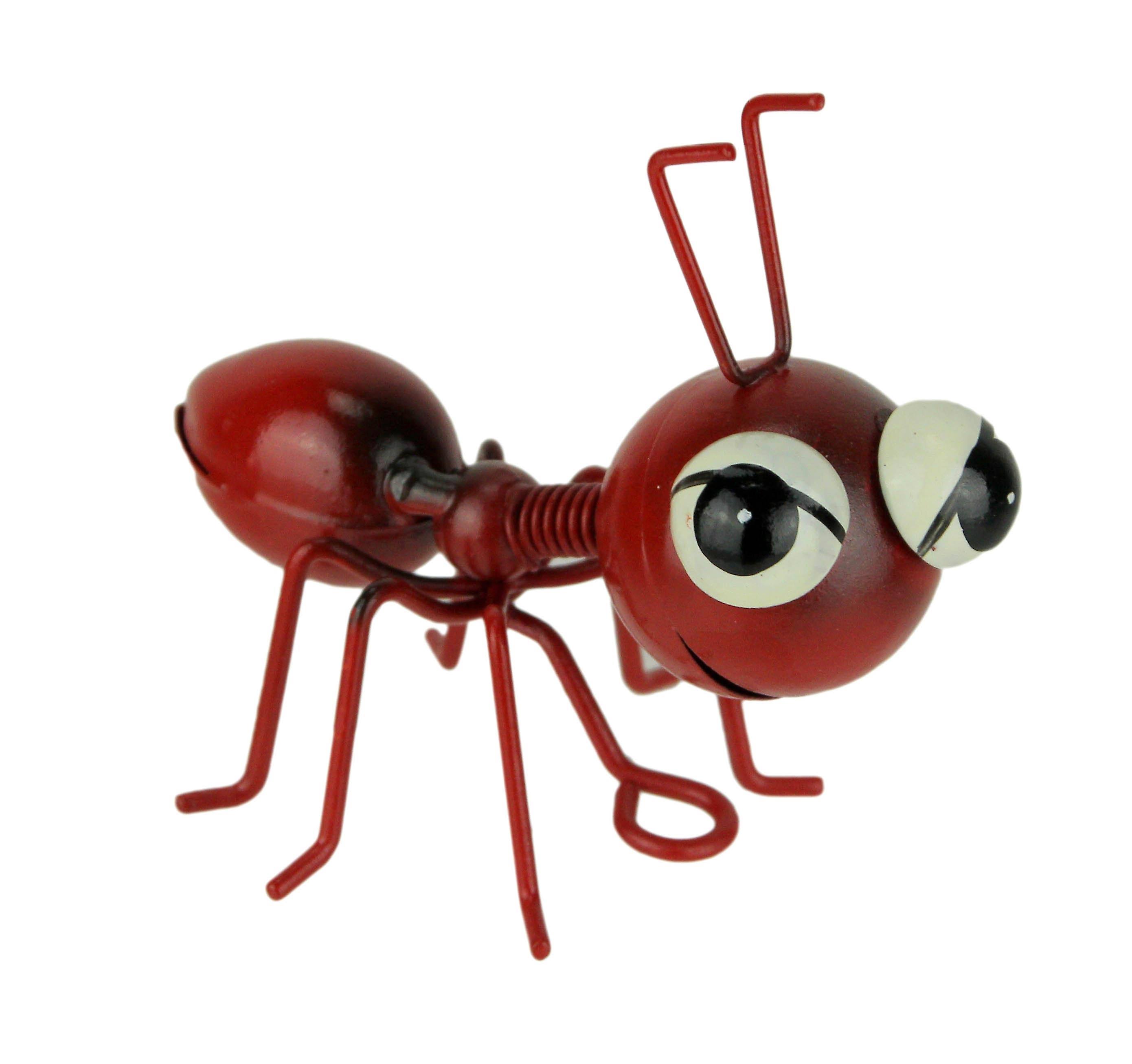 Napco Imports Red Metal Art Big Head Ant Table Sculpture or Wall Hanging