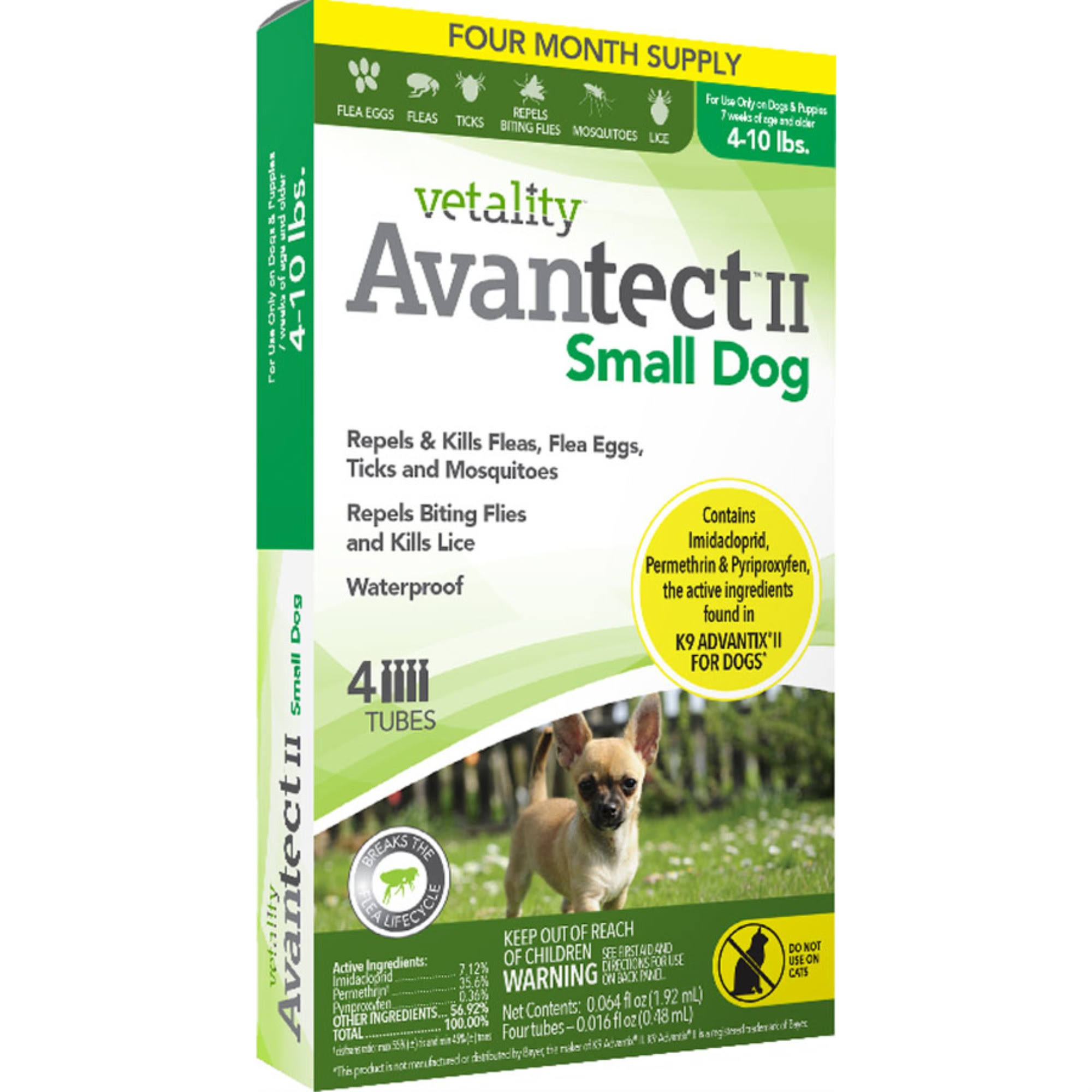 Tevra Brands Vetality Avantect II for Small Dogs - 4 Tubes