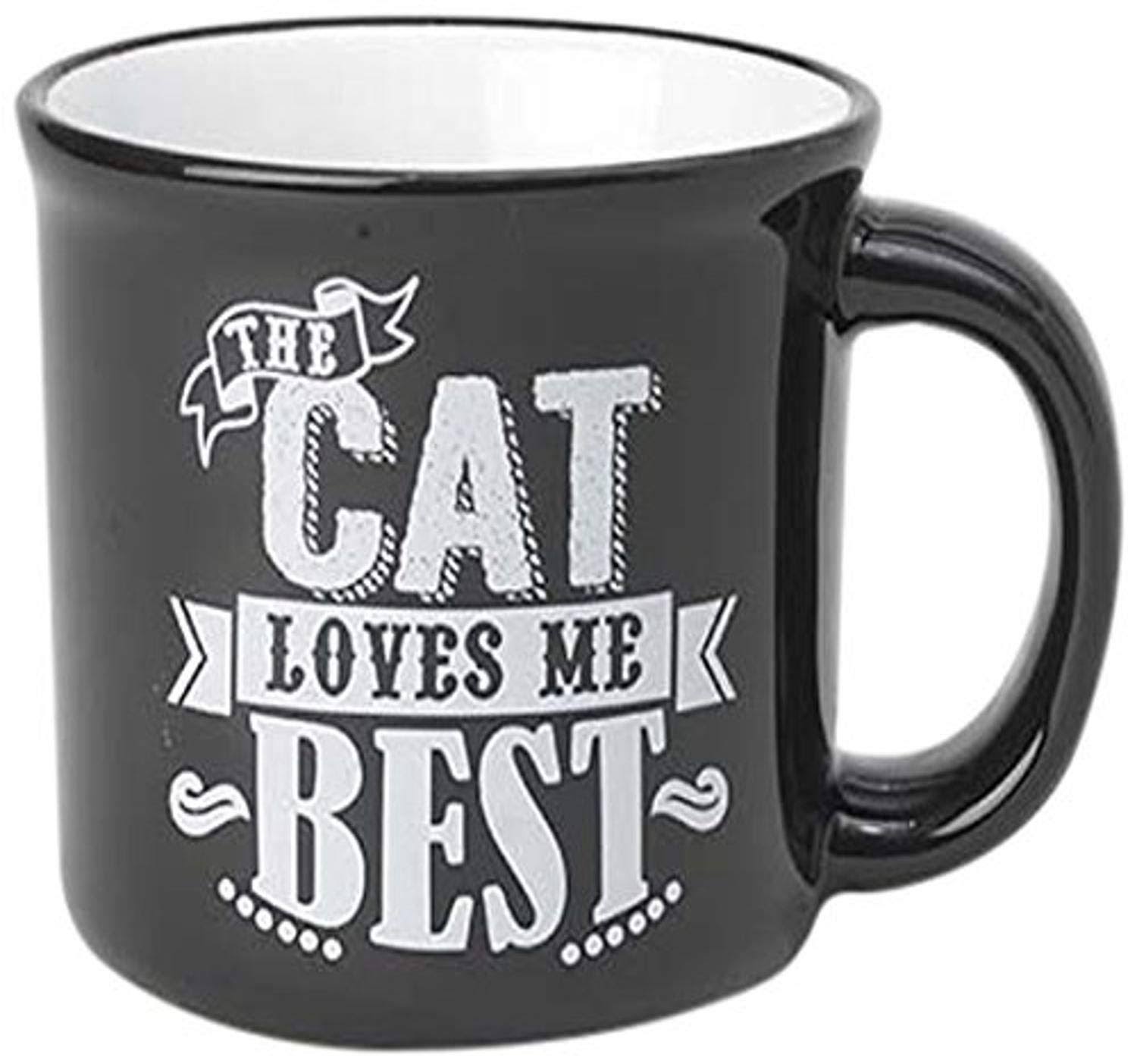 Pet Rageous Designs Daily Menu Cat Mug - 16oz, Black and White