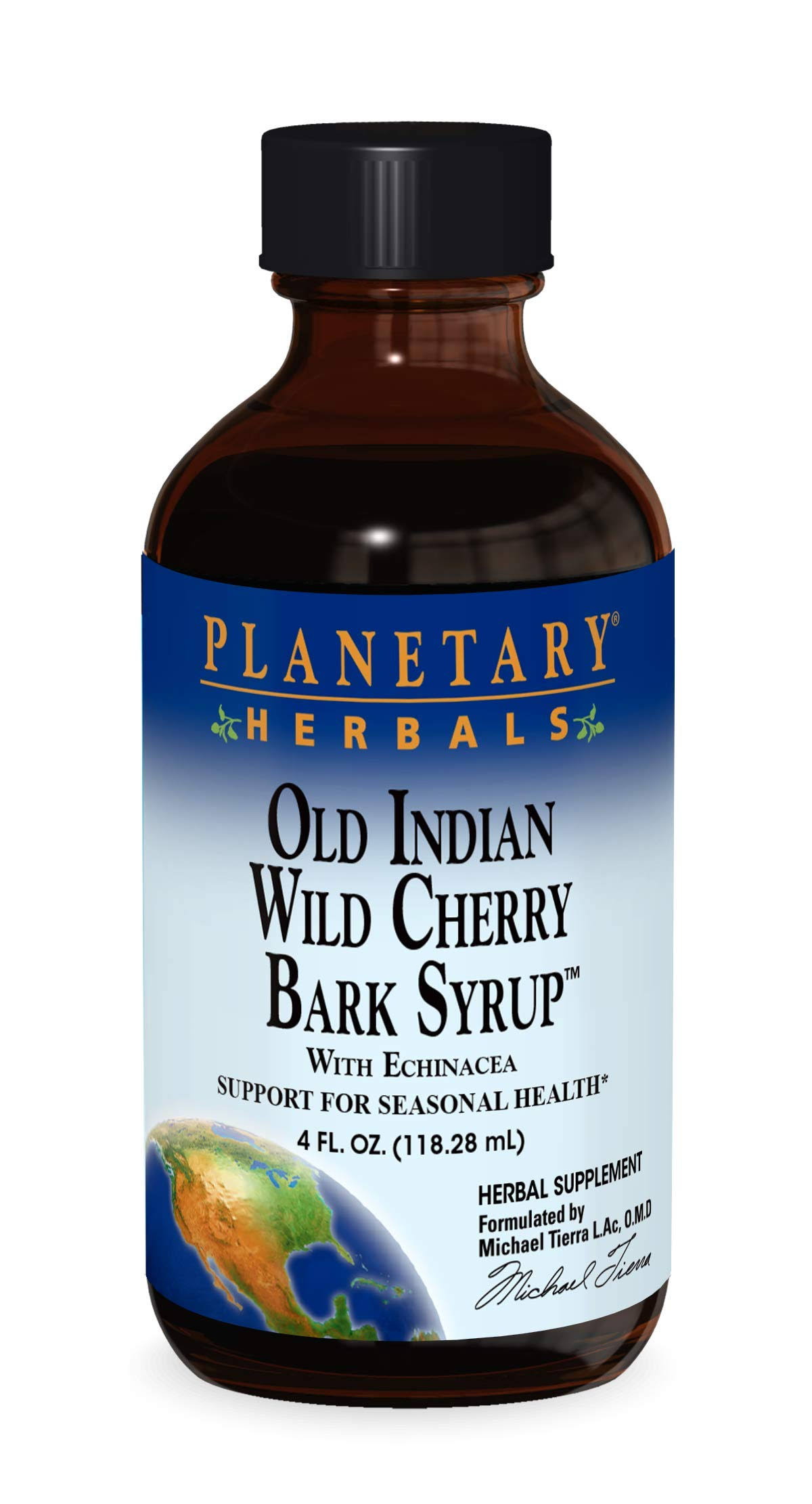 Planetary Herbals Old Indian Wild Cherry Bark Syrup Herbal Supplement - 4oz