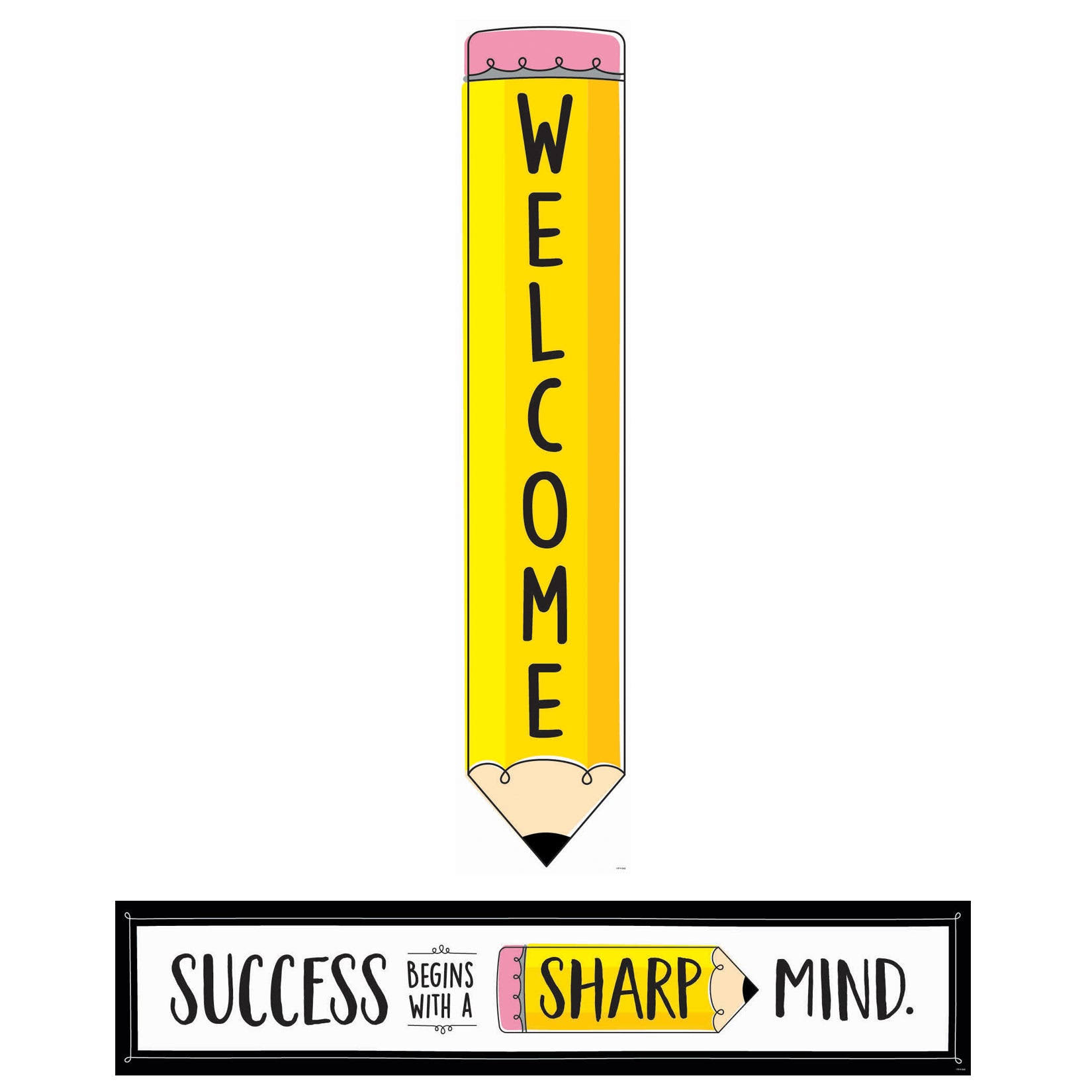 Creative Teaching Press Doodle Pencil Double-Sided Banner