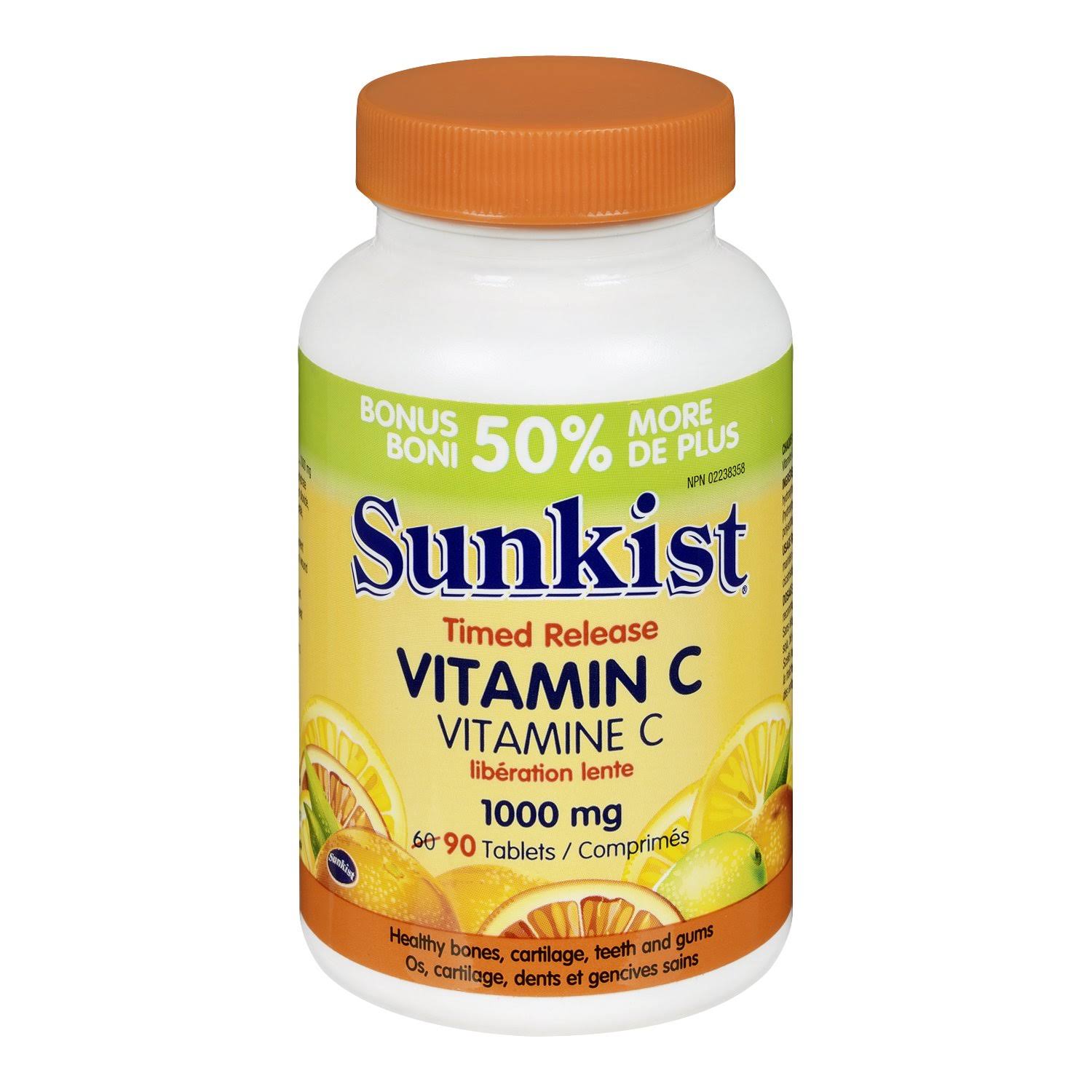 Sunkist Vitamin C Time Release Supplement - 1000mg
