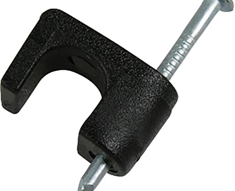 Gardner Bender Coaxial Cable Staple - Black, 0.25"