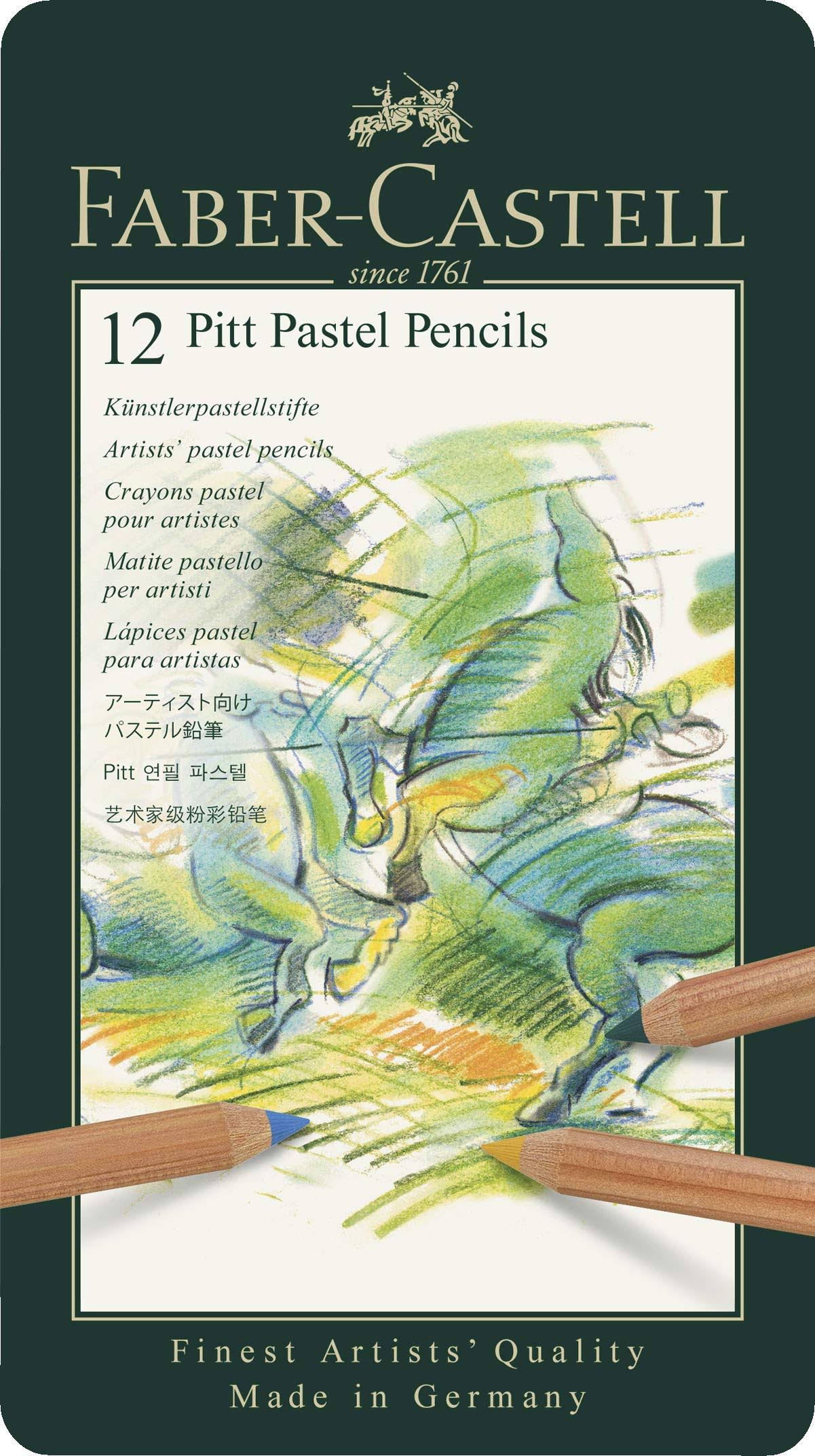 Faber Castell Pitt Pastel Pencils – Tin of 12