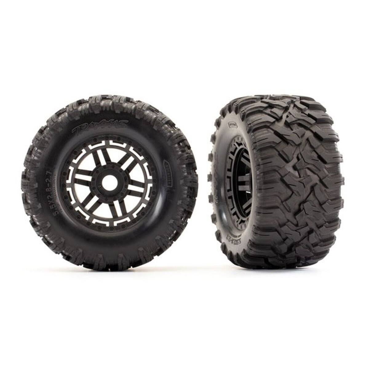 Traxxas 8972 - Black Wheels / Maxx All-Terrain Tires