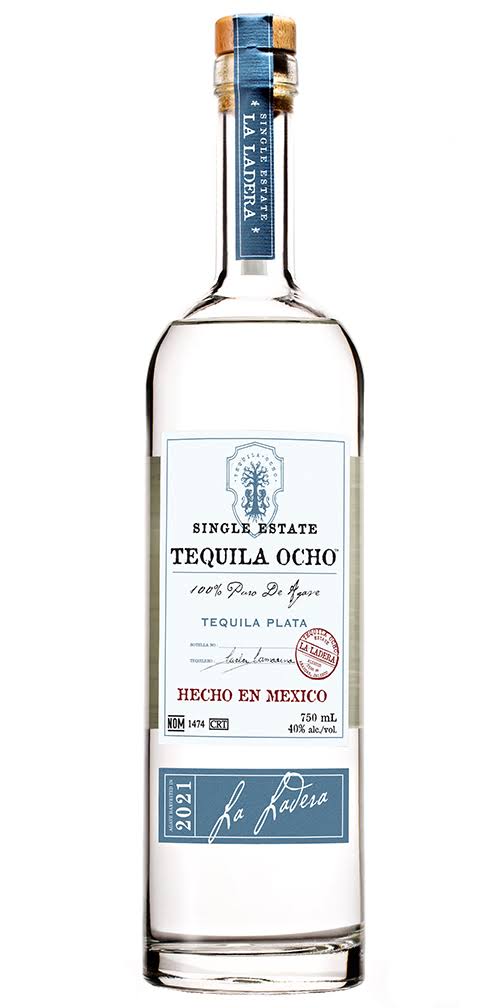 Tequila Ocho Single Estate Plata La Ladera Tequila 100% de Agave - 750ml