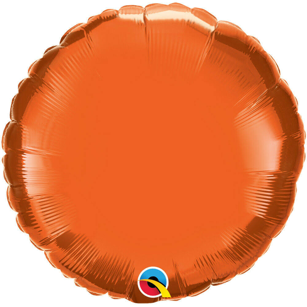 Qualatex Round Foil Balloon - Orange, 18"