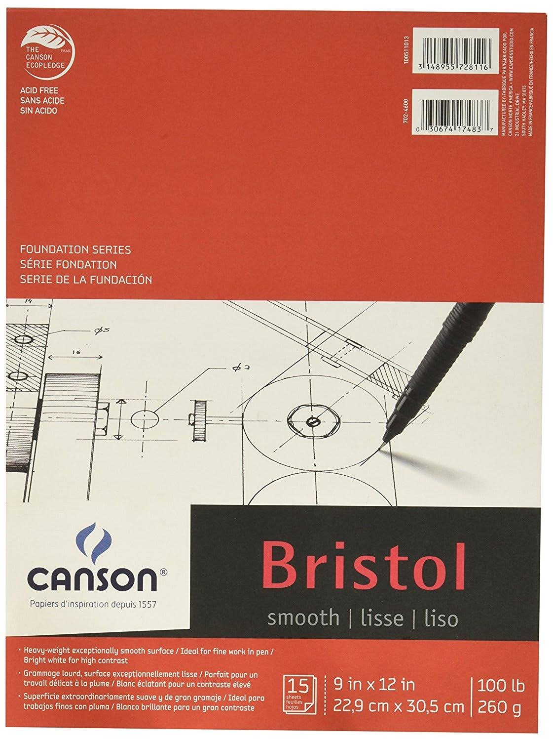 Canson Foundation Bristol Pad - Smooth, 11"x14"