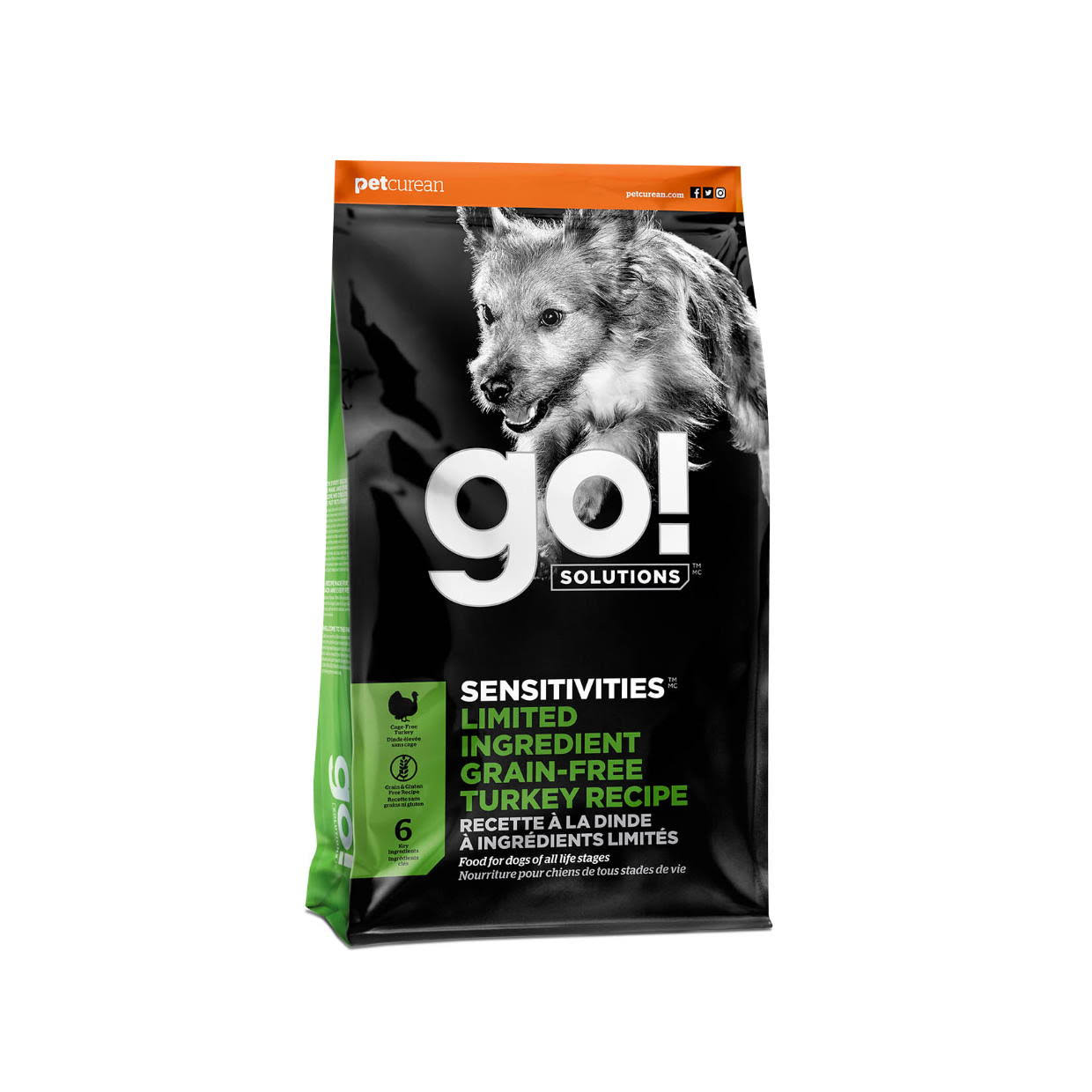 Go! Sensitivities Limited Ingredient Turkey Grain-Free Dry Dog Food, 12-lb BAG.