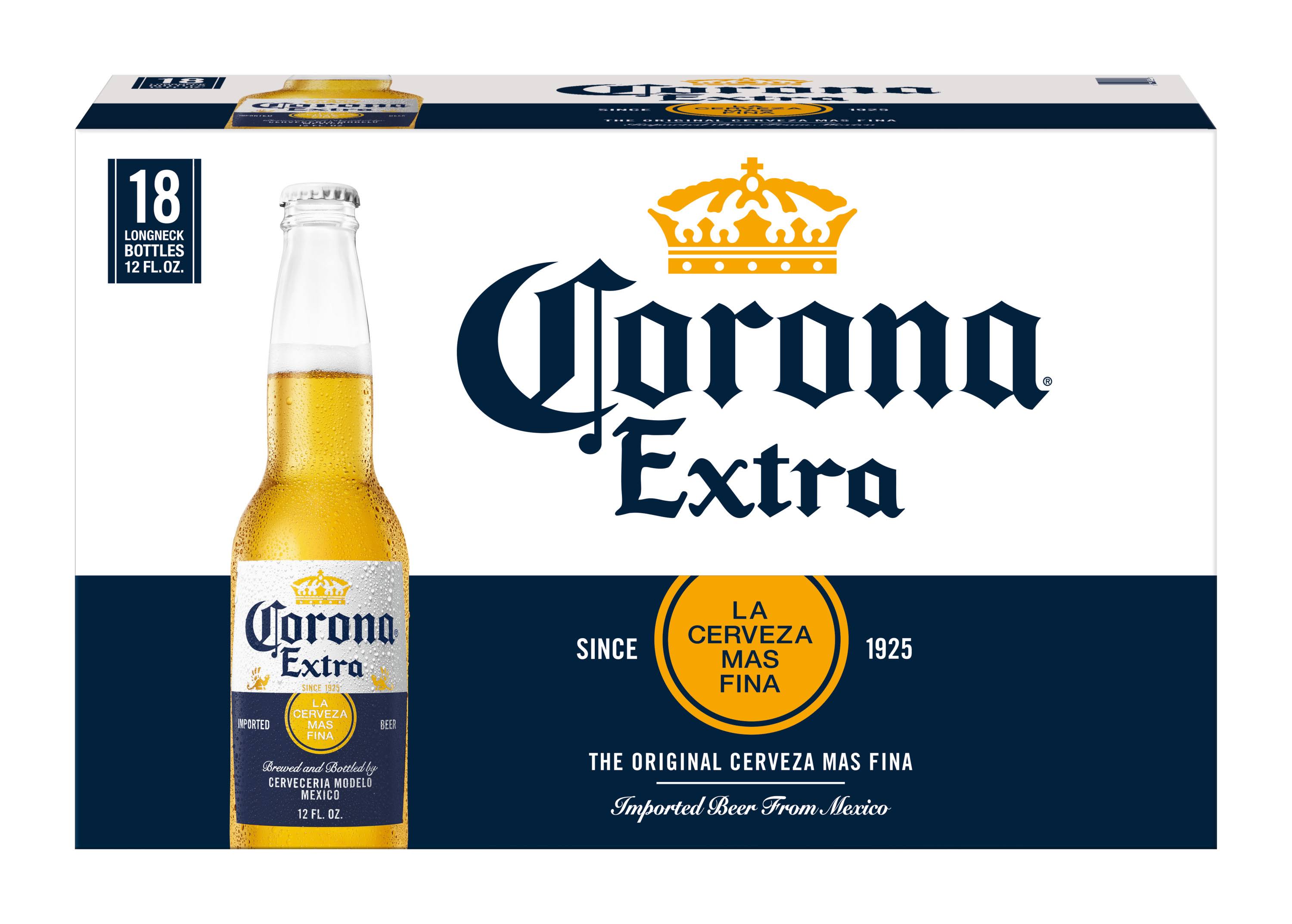 Corona Extra Beer - 18 pack, 12 fl oz bottles
