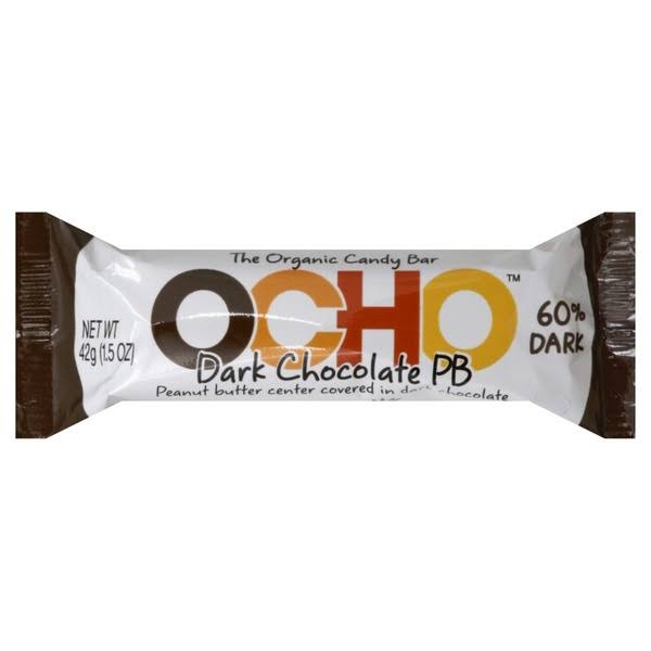 Ocho Candy - Candy Bar Dark Chocolate Peanut Butter - Case Of 12-1.5 Oz