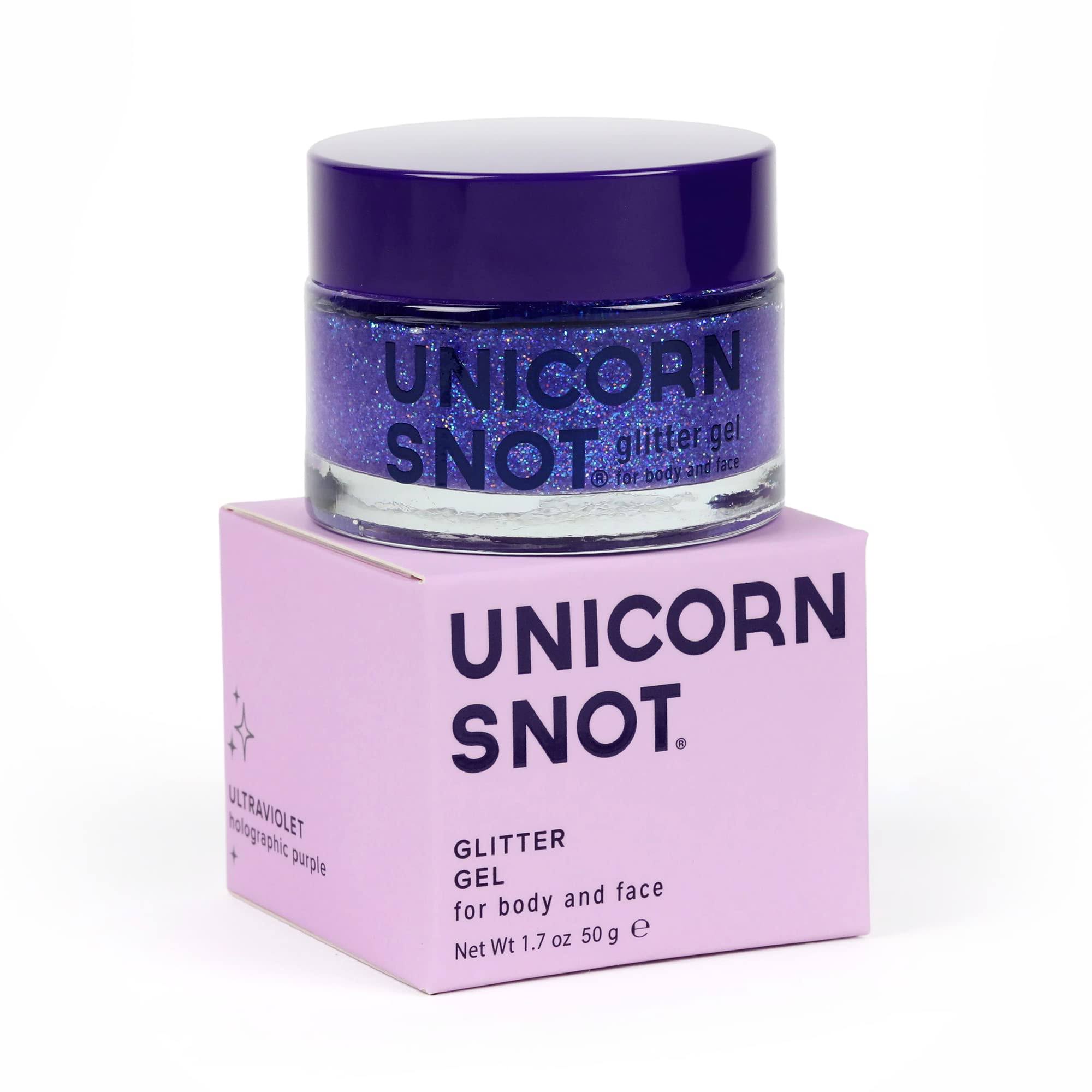 Unicorn Snot Holographic Body Glitter Gel for Body, Face, Hair - Vegan & Cruelty Free - 1.7 oz (Ultraviolet)