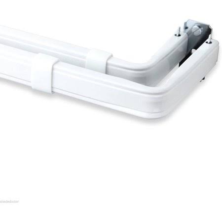 Kirsch Double Lockseam Design Rod 28-48 inch White