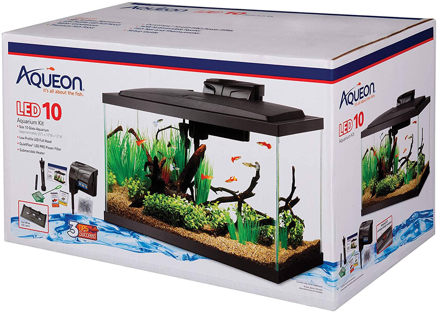 Aqueon Background Led 10 Aquarium Kit