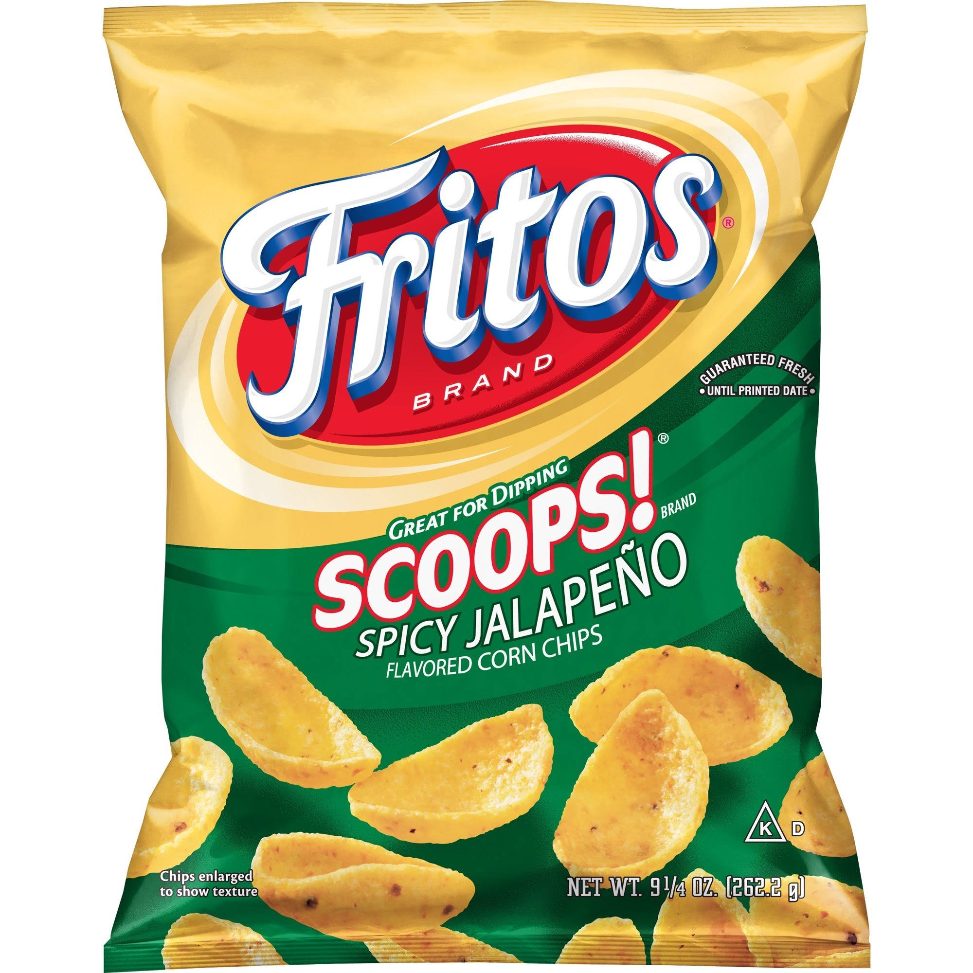 Fritos Scoops! Corn Chips - Spicy Jalapeño Flavored, 9 1/4 oz