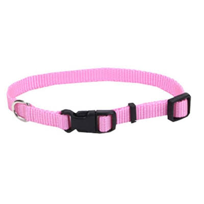 Coastal Pet 06301 Adjustable Dog Collar - Pink, 3/8" x 8"-12"