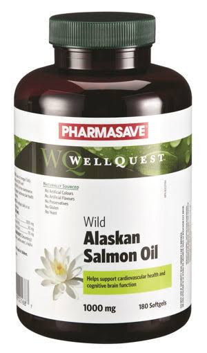 PHARMASAVE WELLQUEST WILD ALASKAN SALMON OIL SOFTGEL 1000MG 180S