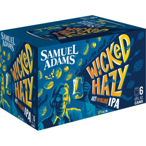 Samuel Adams Beer, IPA, Hazy & Juicy - 6 pack, 12 fl oz cans