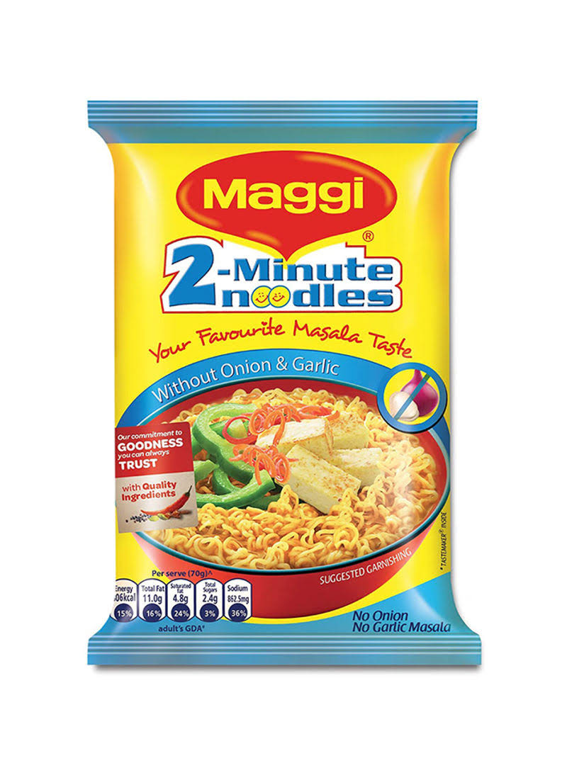 Maggi No Onion No Garlic Noodles - 70g, Pack of 12