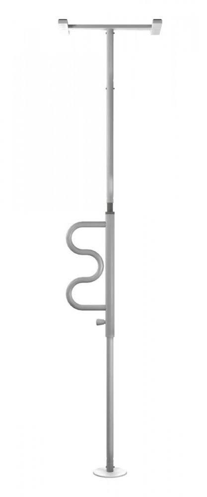 Standers Std1100w Security Pole and Curve Grab Bar - White